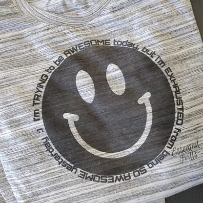 Smiley Streaked Tee