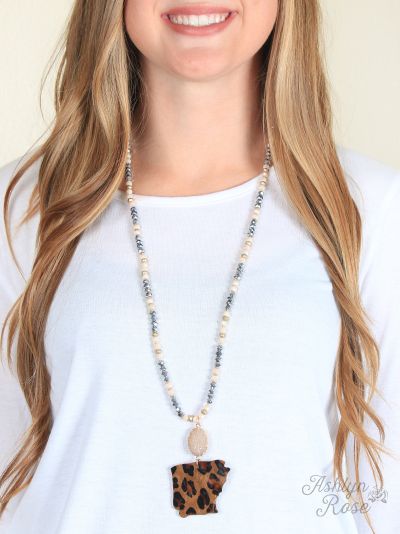 Arkansas Druzy Leopard Necklace