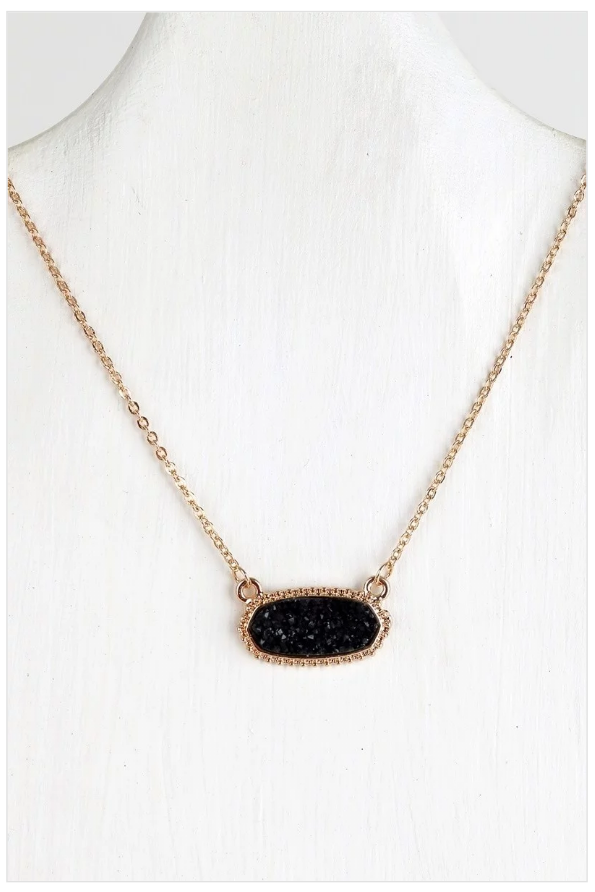 Simple Druzy Short Necklace