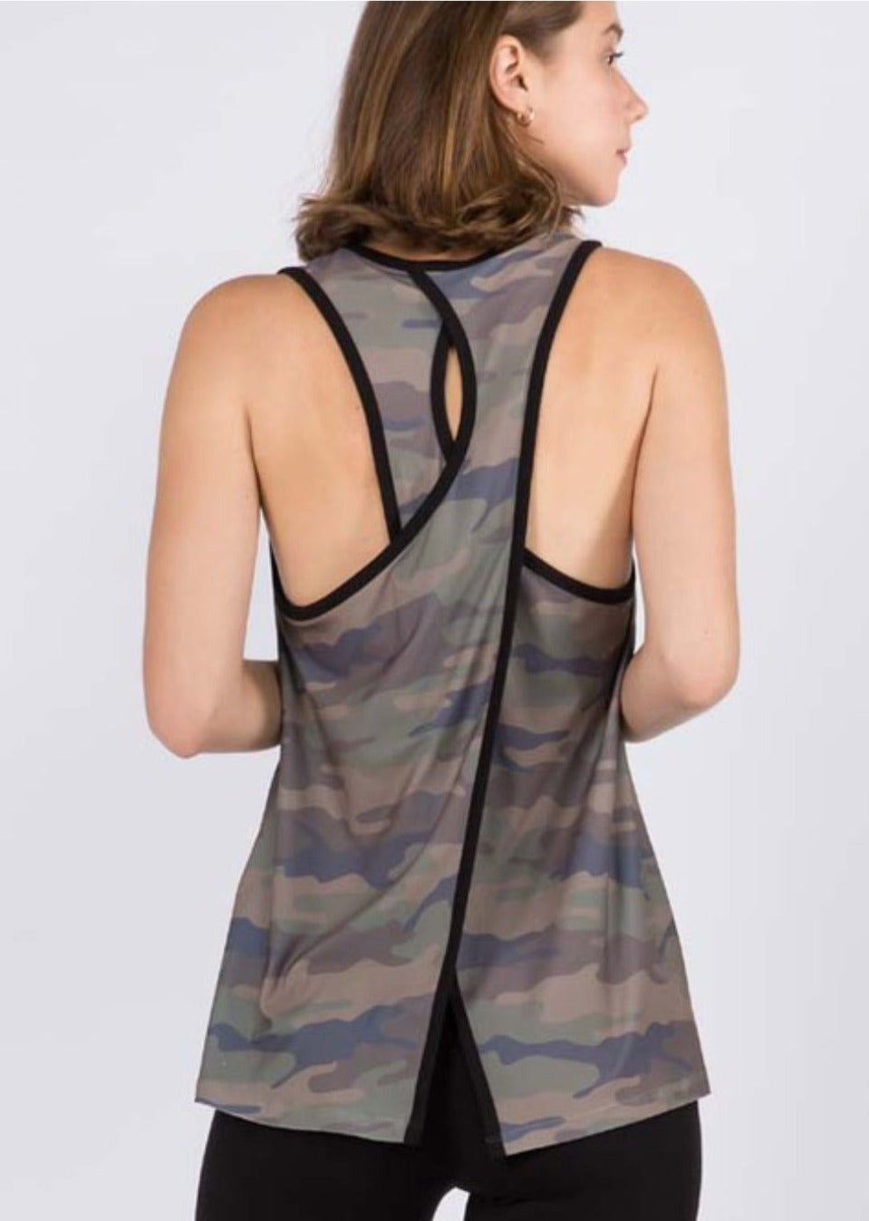 Criss Cross Camo Tank
