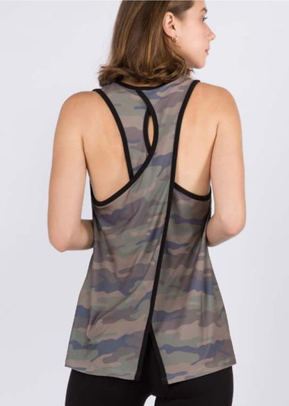 Criss Cross Camo Tank