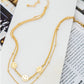 Layered Smiley Station Necklace