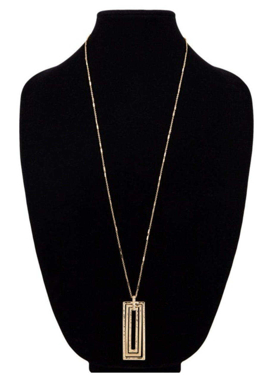 Layered Rectangle Necklace