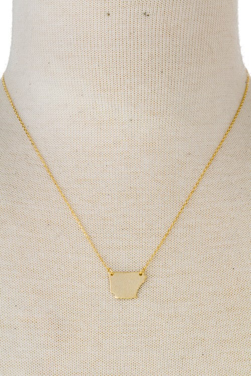 Dainty Arkansas State Necklace