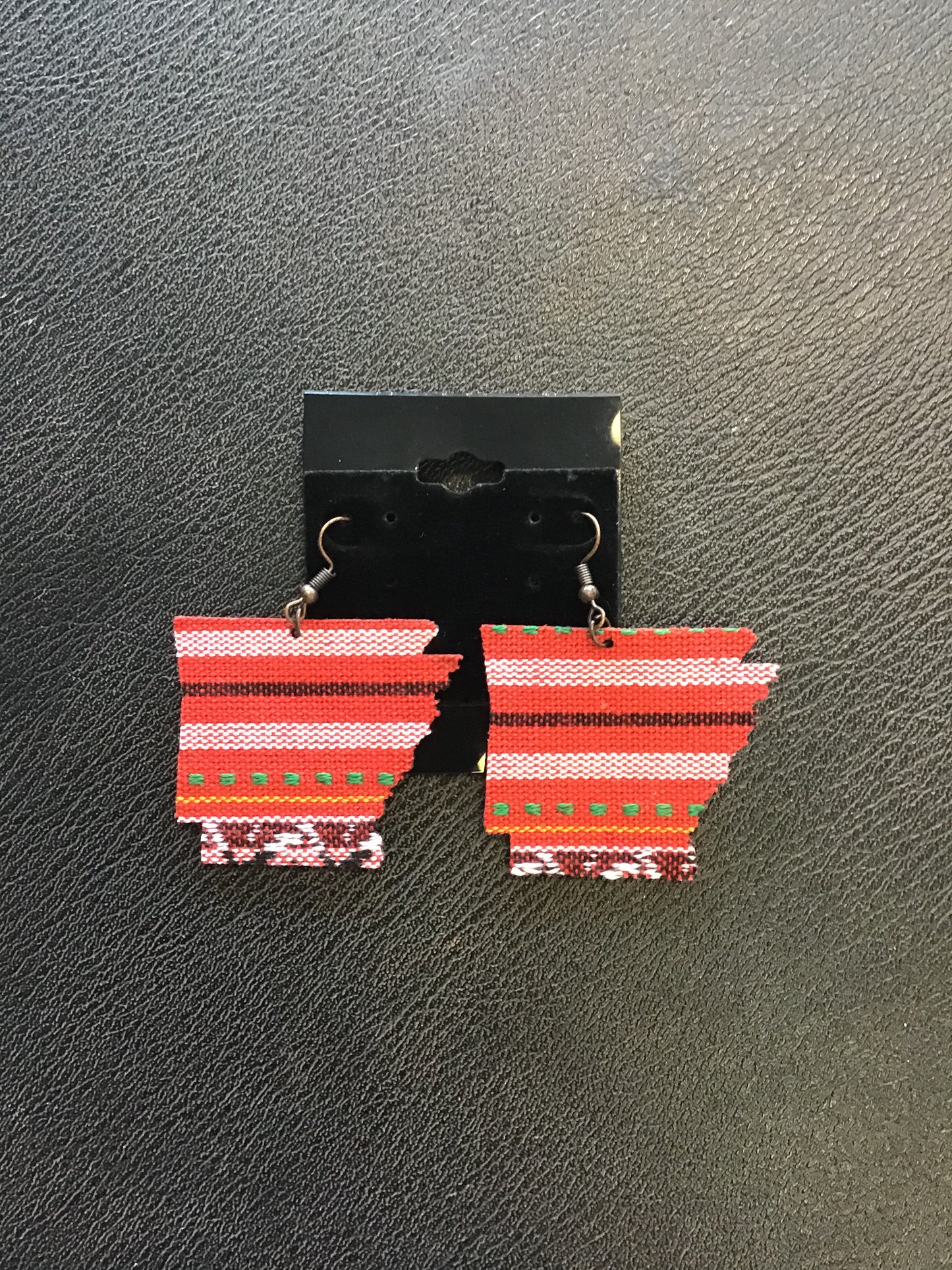 Red Serape Arkansas Earring