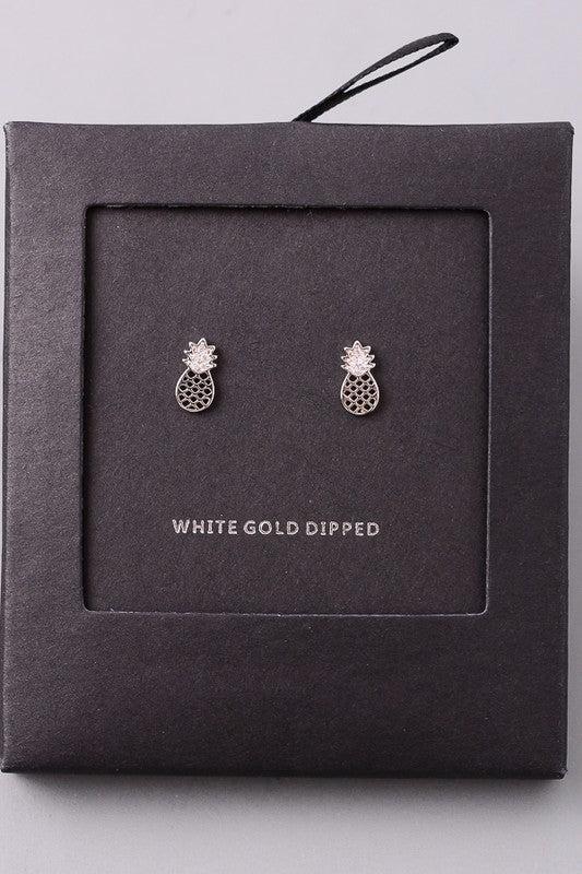 Pineapple with CZ Studs