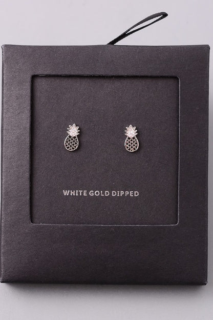 Pineapple with CZ Studs
